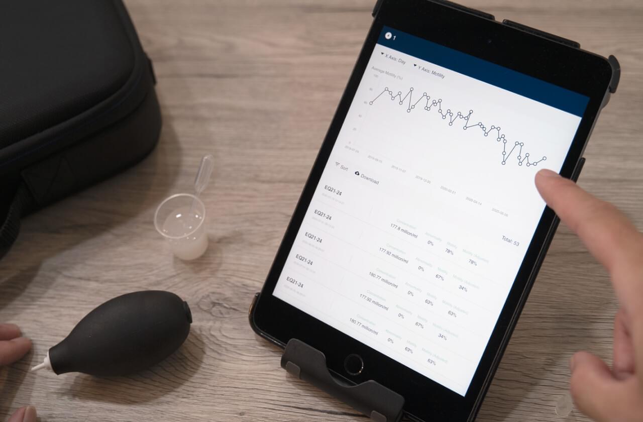iSperm records on iPad