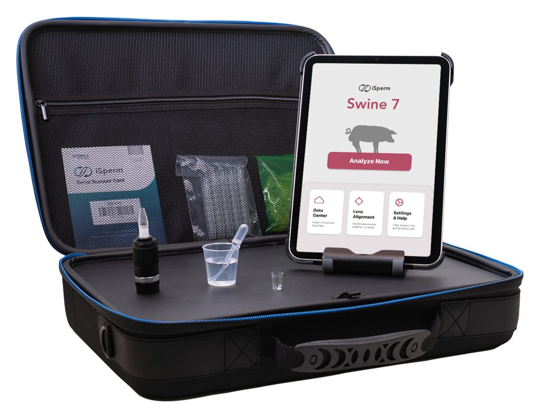 iSperm Swine 7 整組：iPad、光學模組、晶片與收納箱